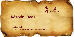 Náthán Axel névjegykártya